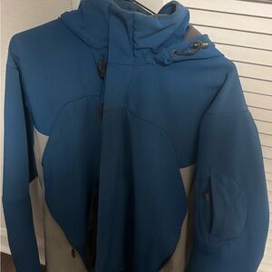 Salomon Men's Blue and Gray Ski Jacket